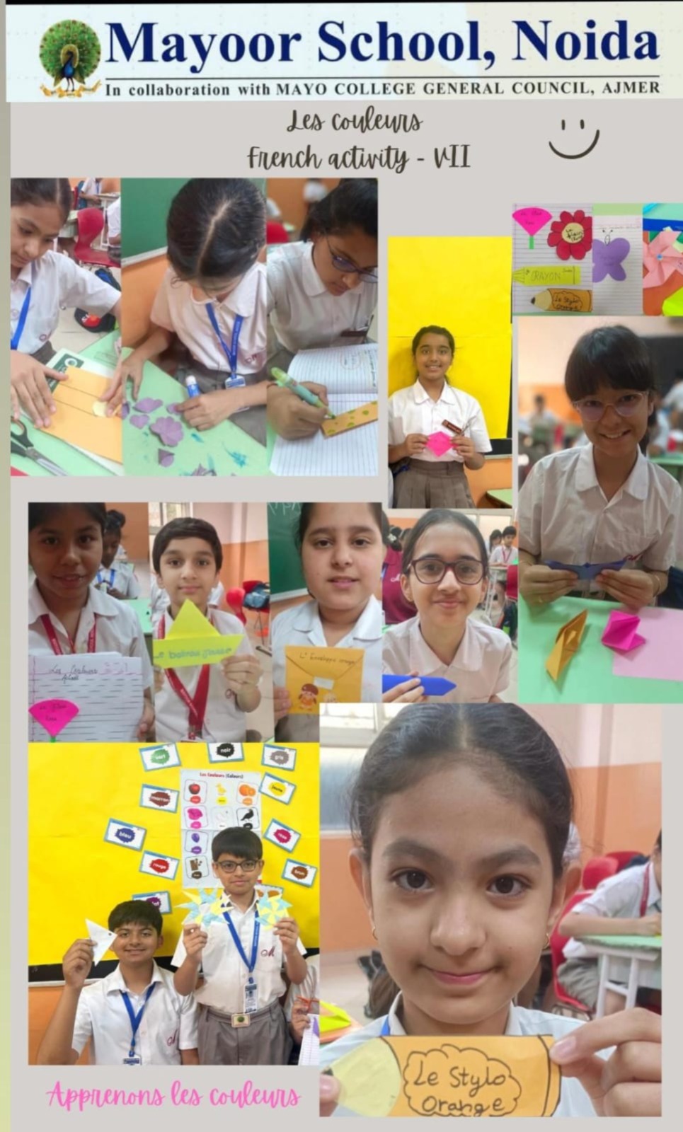 Palette Parfaite: Grade VII’s Artistic Adventure in French!